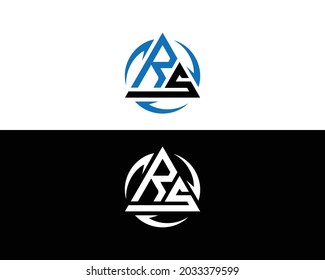 RS letter logo and icon design vector.