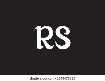 Logotipo de la letra RS y diseño inicial del logotipo