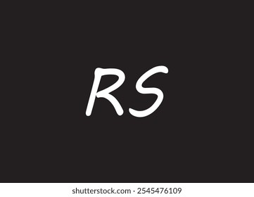 Logotipo da letra RS e design do logotipo inicial