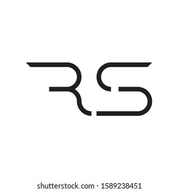 RS letter logo template vector icon design