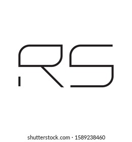 RS letter logo template vector icon design