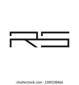 RS letter logo template vector icon design