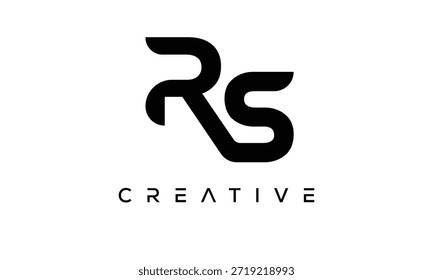 Letra RS Monograma Logo para identidade de marca criativa moderna