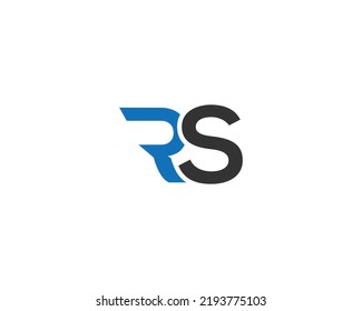 RS Letter Simple Creative Logo Design Concept Vector illustration.