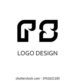 rs letter for simple logo design
