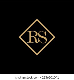 RS letter Squared luxury clasic vintage logo vector image