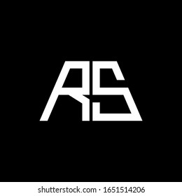 RS logo abstract monogram isolated on black background