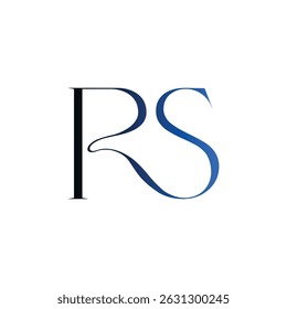 RS logo design featuring initials in a sleek, modern style. Uses minimalist aesthetics and negative space to create a bold, professional business emblem.
