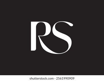 RS logo Design Template Vector Graphic Branding Element.
