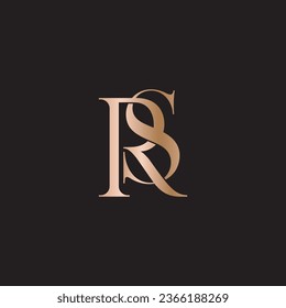 RS logo design. Vector illustration.