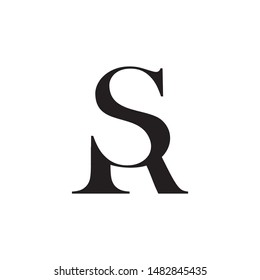 RS logo letter luxurious vector