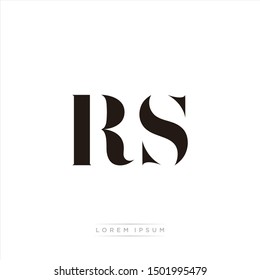 RS logo monogram isolated on white background