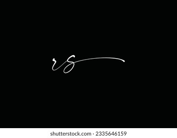 Diseño del logotipo de monograma RS y logotipo de la empresa
