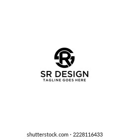 Rs monogram logo design minimalist branding identity vector graphic