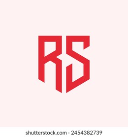 RS. Monogram of Two letters R and S. Luxury, simple, minimal and elegant RS logo design. Vector illustration template.