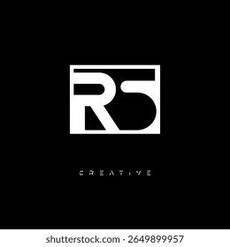 RS Negative Space Monogram – Minimalist Black and White Letter mark Logo for Creative Branding, Fashion Identity and Modern Design Concepts
