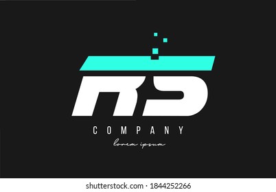rs r s alphabet letter logo combination in blue and white color. Creative icon design for business