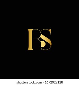RS or R S letter alphabet logo design in vector format.
