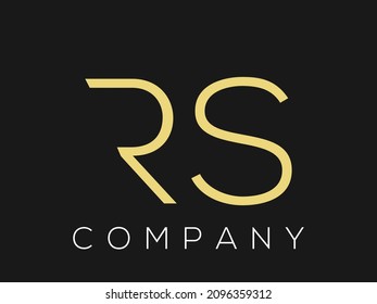 RS or R S letter alphabet logo design in vector format