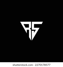 RS or R S letter alphabet logo design in vector format.
