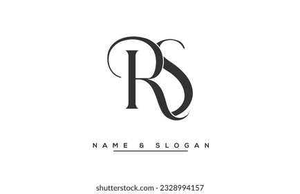 RS,  SR  Abstract  Letters  Logo  Monogram