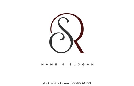 RS,  SR  Abstract  Letters  Logo  Monogram