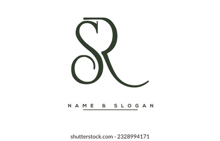 RS, SR Abstrakte Buchstaben Logo Monogramm