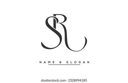 RS, SR Abstrakte Buchstaben Logo Monogramm