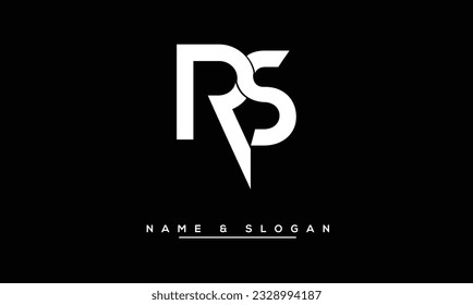 Monograma con el logotipo de las letras abstractas RS, SR