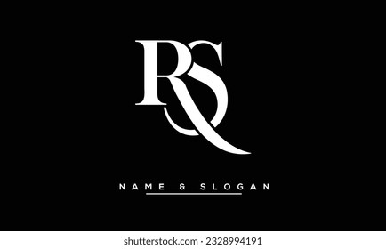 Monograma con el logotipo de las letras abstractas RS, SR