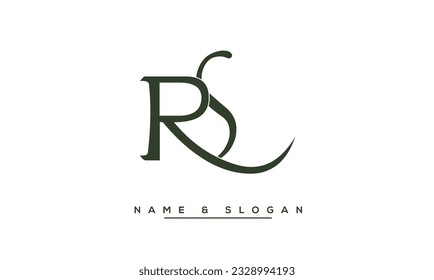 RS, SR Abstrakte Buchstaben Logo Monogramm