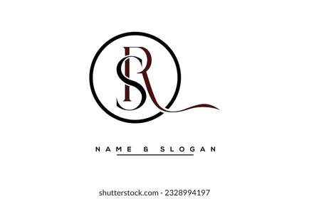 RS, SR Abstrakte Buchstaben Logo Monogramm