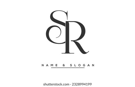 RS, SR Abstrakte Buchstaben Logo Monogramm