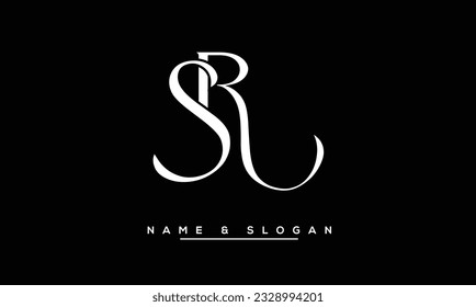 RS, SR Abstrakte Buchstaben Logo Monogramm