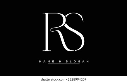 RS, SR Abstrakte Buchstaben Logo Monogramm