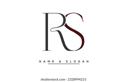 RS, SR Abstrakte Buchstaben Logo Monogramm