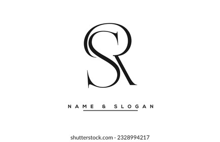 RS, SR Abstrakte Buchstaben Logo Monogramm