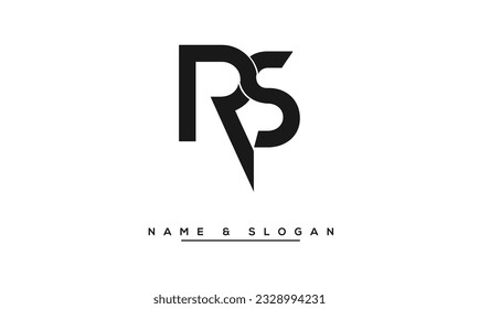 RS, SR Abstrakte Buchstaben Logo Monogramm