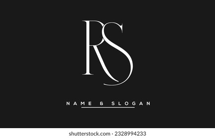 RS, SR Abstrakte Buchstaben Logo Monogramm