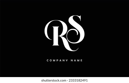 RS SR Abstract Letters Logo Monogram
