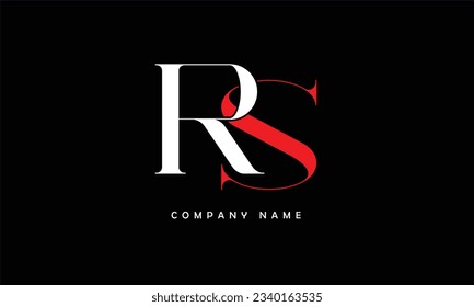RS, SR Abstrakte Buchstaben Logo Monogramm