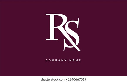 RS, SR Abstrakte Buchstaben Logo Monogramm
