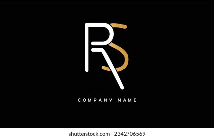 Monograma con el logotipo de las letras abstractas RS, SR