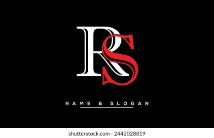 RS, SR Abstrakte Buchstaben Logo Monogramm