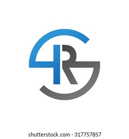 RS SR initial company circle S logo blue