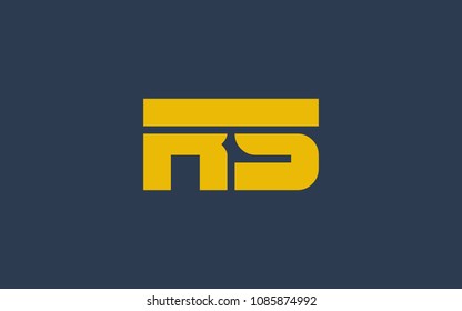 RS SR Letter Initial Logo Design Template