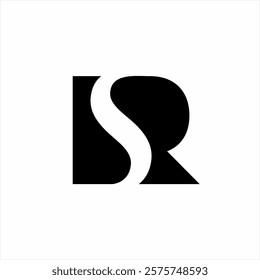 RS or SR letter logo design