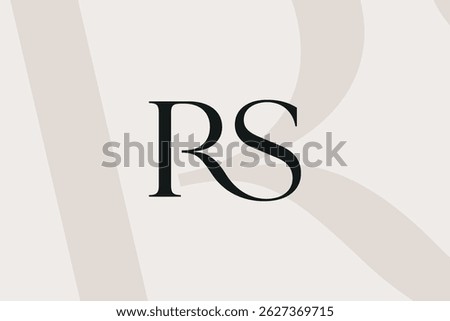 RS or SR letter logo icon design. Classic style luxury initials monogram.