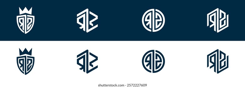 RS SR letter logo set design