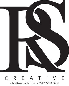 RS or SR letter modern logo design